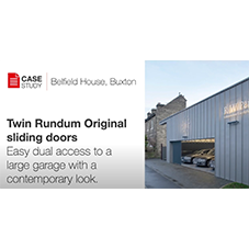Rundum Meir | Twin Rundum Original side sliding garage doors for Belfield House, Buxton Rundum Meir | Twin Rundum Original side sliding garage doors for Belfield House, Buxton