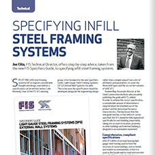 Specifiers Guide for light gauge SFS external wall systems Specifiers Guide for light gauge SFS external wall systems