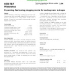 Koster Waterstop Koster Waterstop