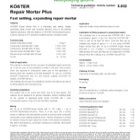 Koster Repair Mortar Plus Koster Repair Mortar Plus