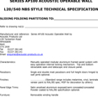 Series AP100 Acoustic Operable Wall Systems Specification Series AP100 Acoustic Operable Wall Systems Specification