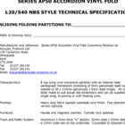 Series AP50 Accordion Concertina Folding Partition Systems Specification Series AP50 Accordion Concertina Folding Partition Systems Specification