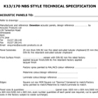 Deweton Acoustic Panels Specification Deweton Acoustic Panels Specification