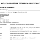 Sonoplus Acoustic Panels Specification Sonoplus Acoustic Panels Specification