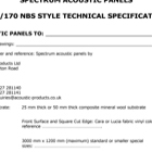 Spectrum Fabric Acoustic Panels Specification Spectrum Fabric Acoustic Panels Specification