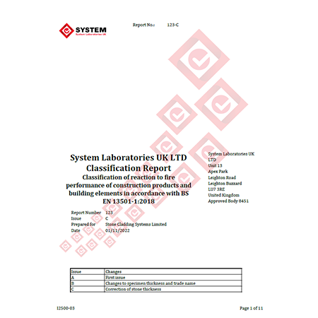 System Laboratories UK LTD Classification Report System Laboratories UK LTD Classification Report