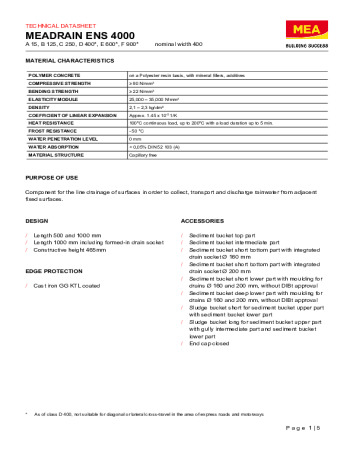 MEADRAIN ENS 4000 MEADRAIN ENS 4000
