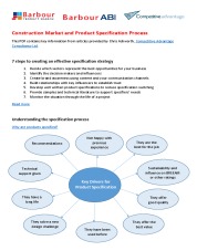 Construction Market and Product Specification Process