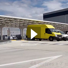 Loading Bay Canopy - JJ Food Services Dagenham Loading Bay Canopy - JJ Food Services Dagenham