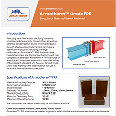 Armatherm™ Grade FRR - Structural Thermal Break Material tech data