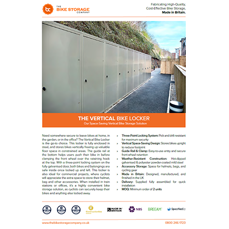 Vertical Bike Locker Specification Sheet Vertical Bike Locker Specification Sheet