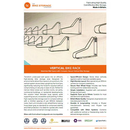 Vertical Bike Rack Specification Sheet Vertical Bike Rack Specification Sheet
