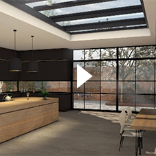 Bi Parting Sliding Stacking Over Fixed Rooflight Bi Parting Sliding Stacking Over Fixed Rooflight