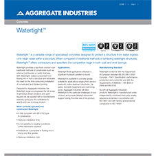 Watertight™ Tech Data Sheet Watertight™ Tech Data Sheet